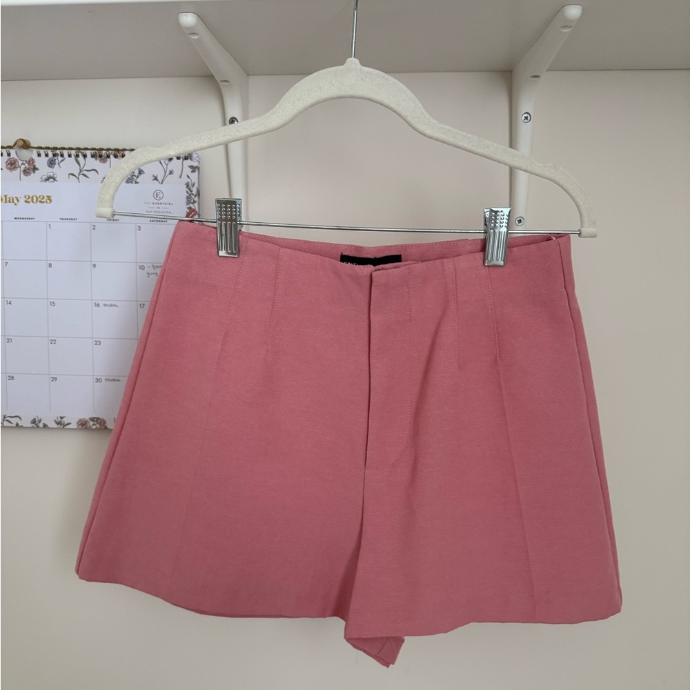 Zara Pink High Waist Tailored Shorts